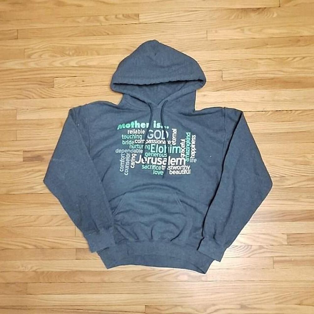 Unbranded Women's Grey and Green Hoodie